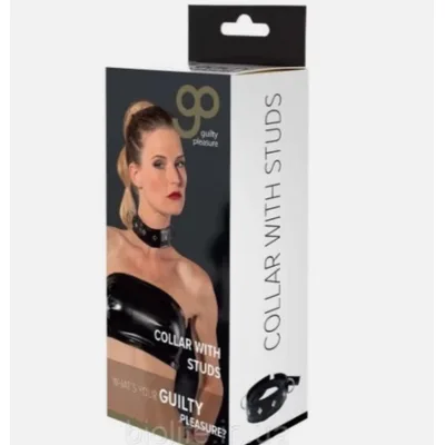 Collare donna con borchie nero Guilty Pleasure bondage fetish BDSM pelle PU