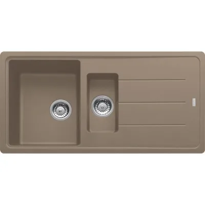 Franke: Lavello una vasca con vaschetta e gocciolatoio Boston BFG 651 114.0490.338 finitura fragranite oyster da 97x50 cm