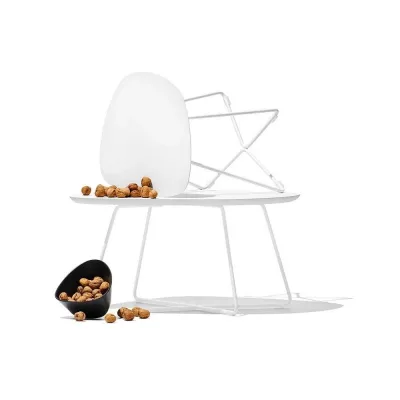 Connubia Tavolino fisso Ciop CB5225-X con struttura in metallo e piano in ceramica da 110x64 cm