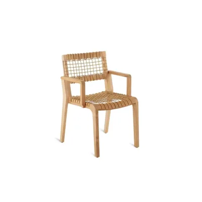 Unopiù Poltroncina SYNTHESIS in teak e fibra sintetica WaProLace - Con o senza cuscino - IN PROMOZIONE FINO AL 6/07