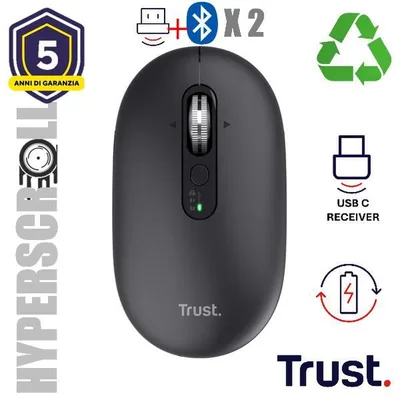 SERON HYPSCROLL SLIM WRLS MOUSE BLK 26018