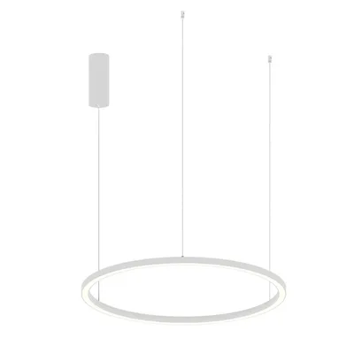 Lampadario a sospensione LED Bianco circolare in Alluminio 40W, CCT, 150x80cm