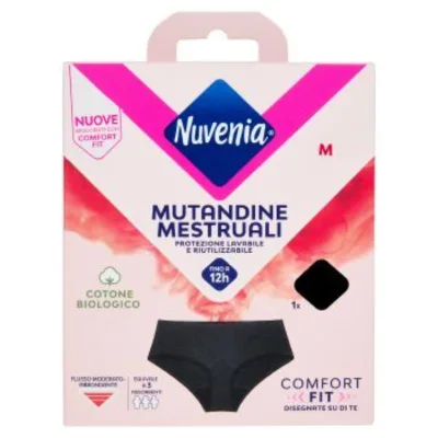 Nuvenia Mutandine Mestruali M Nero 1 pz