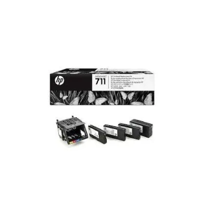 TESTINA ORIGINALE HP Designjet T120 T520 C1Q10A + confezione da 4 cartucce d'inchiostro HP 711