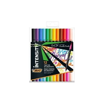 Bic Intensity Dual Tip Blister 12 pennarelli Punta fine 0,7mm punta a pennello