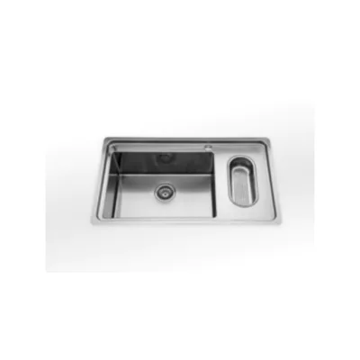 Alpes Lavello semifilo LFRS 587/1V1B con bacinella in acciaio inox da 87x51 cm
