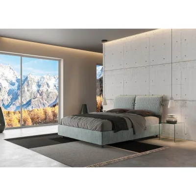 Ityhome Letto matrimoniale Mados in tessuto Aragona 7 da 160 cm