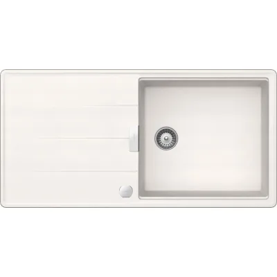 Schock Lavello una vasca con gocciolatoio TIA D100LA TIAD100LA99 finitura bianco puro da 100x50 cm
