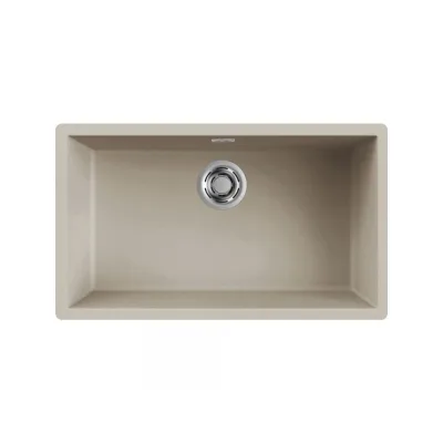 Elleci Lavello una vasca ZEN-F 130 LKZ13095F01 finitura composito K95 champagne da 74.8x44.8 cm