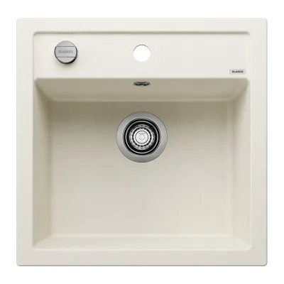 PRONTA CONSEGNA - Blanco | Lavello una vasca DALAGO 5 1527061 finitura soft white da 51.5x51 cm - Sopratop