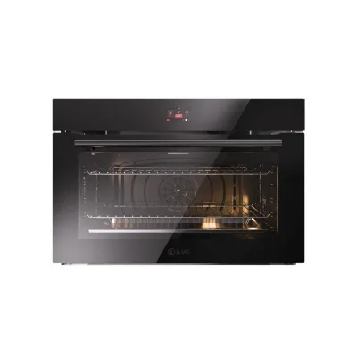 PRONTA CONSEGNA - Ilve Forno elettrico da incasso Professional Plus OV91GT31 in vetro temperato nero da 90 cm