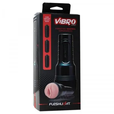 Fleshlight Vibro Lady Touch Masturbatore Uomo Vibrante SuperSkin 3 bullets