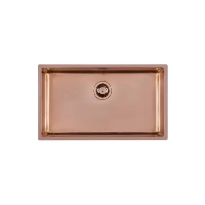 Foster Lavello una vasca 2157 858 finitura acciaio PVD copper da 75x44 cm - IN PROMOZIONE FINO AL 30/06