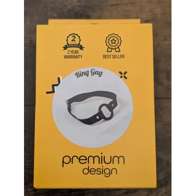 Mokko ring gag premium design regolabile morso bondage fetish BDSM nero