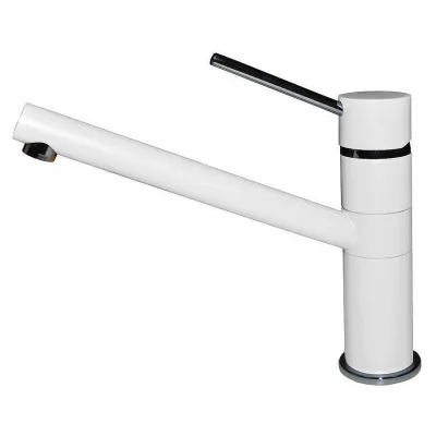 Elleci Miscelatore monocomando con canna girevole SAVA MKKSAV96 finitura K96 bianco