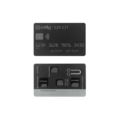CELLY UNIVERSAL KIT X SIM CARD WITH CLIP SIMKITAD