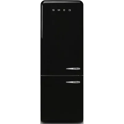 Smeg Frigorifero combinato con cerniere a sinistra a libera installazione FAB38LBL6 finitura nero da 71 cm