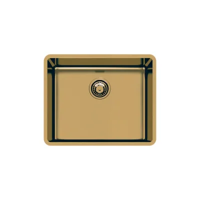 Foster Lavello una vasca 2155 889 finitura acciaio PVD gold da 54x44 cm