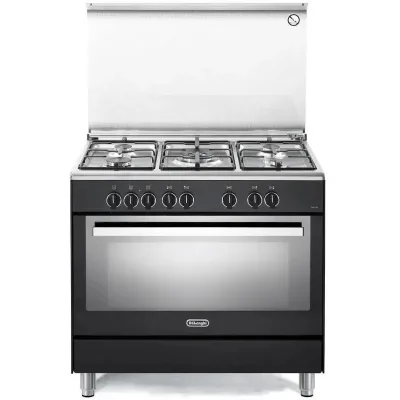 De Longhi Cucina a libera installazione PEMA 96 SG a 5 fuochi e forno elettrico multifunzione finitura antracite da 90 cm