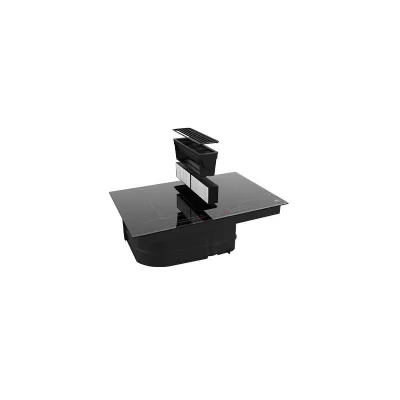 Master Kitchen Piano cottura a induzione con cappa integrata IHMK 8082B SP BK in vetroceramica nero da 80 cm