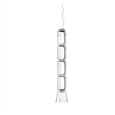 Flos Lampada a sospensione Noctambule Suspension 4 Low Cylinder Cone finitura nero