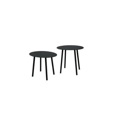 RD Italia Tavolino ovale ELYPSO 37 con struttura e piano in acciaio da 39x49 cm e h. 37 cm
