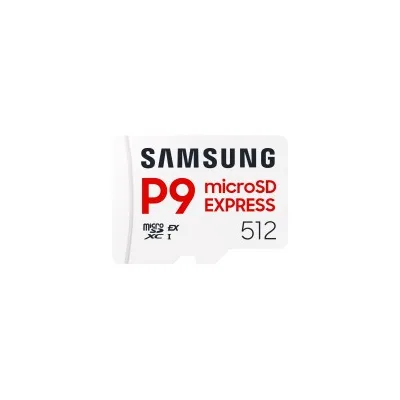 Scheda Memoria Micro SDXC Express Samsung P9 da 512 GB UHS-I V30 A1 800 MB MB-MK512T/WW
