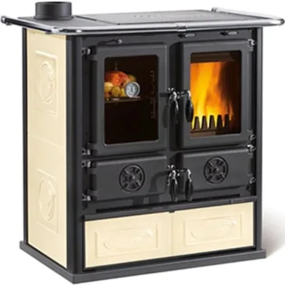 La Nordica Stufa a legna ROSETTA SINISTRA VST.16 CERAMICA 3003952 finitura liberty panna