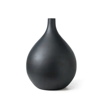 Adriani & Rossi Vaso bottiglia bombato Goccia in ceramica opaca