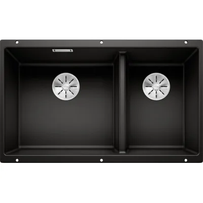 Blanco | Lavello due vasche SUBLINE 430/270-U 1525991 finitura nero da 75.5x46 cm - Sottotop