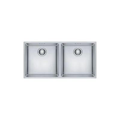 Franke: Lavello due vasche Maris Incasso Semifilo/Filotop MRX 220 40-40 127.0525.283 finitura inox satinato da 86,1x43,6 cm