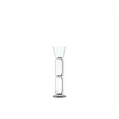 Flos Lampada da terra Noctambule Floor 2 High Cylinder Cone Small Base finitura nero