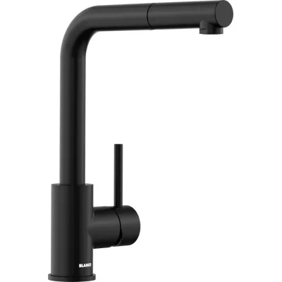 Blanco Miscelatore monocomando con doccetta estraibile MILA-S 1526660 finitura nero opaco