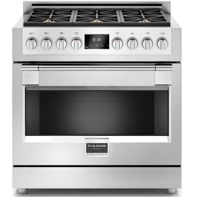 Fulgor Cucina professionale Sofia FSRC 3606 GG ED 2F X con forno a gas e piano a gas finitura acciaio inox da 91 cm
