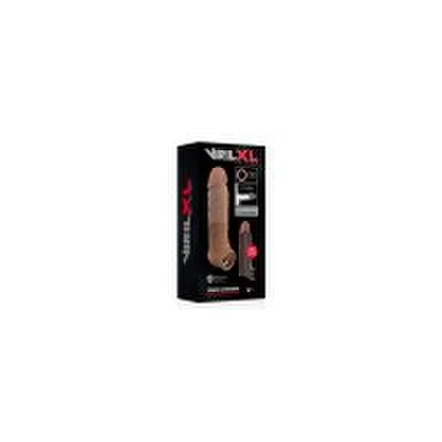 Guaina estensore pene VirilXL V9 silicone liquido 15,5 cm anello comfort sex toy