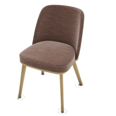 Calligaris OUTLET Sedia Foyer CS1888 con struttura in frassino P19W rovere naturale e seduta in tessuto SSQ Bouclé mattone