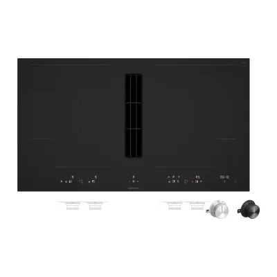 Gaggenau Piano cottura a induzione con cappa integrata CV492105M in vetroceramica nero opaco da 90 cm - RICHIEDERE PREVENTIVO