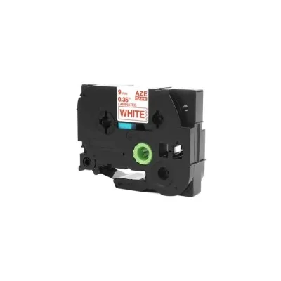 NASTRO ETICHETETTE LAMINATO COMPATIBILE BROTHER TZe222 Testo ROSSO su sfondo bianco