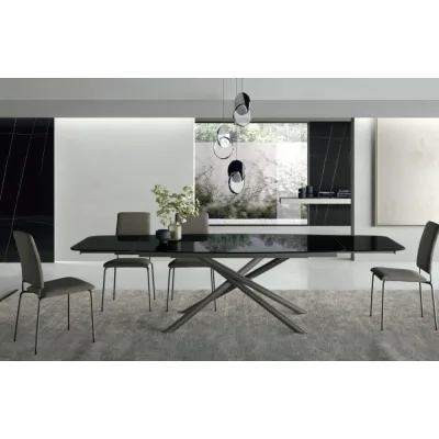 Sedit Tavolo allungabile Glamour con struttura in metallo e piano a scelta - IN PROMOZIONE FINO AL 6/07