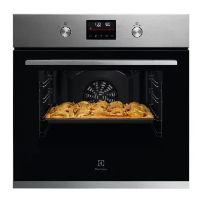 Electrolux Forno pirolitico multifunzione KOHFP46BX finitura inox e vetro nero da 60 cm