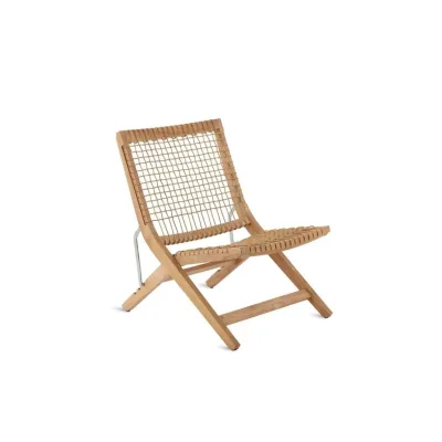 Unopiù Sdraio pieghevole SYNTHESIS in teak e fibra sintetica WaProLace - Con o senza cuscino - IN PROMOZIONE FINO AL 6/07