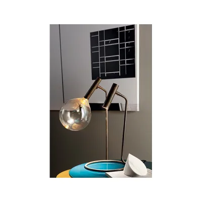 Bonaldo Lampada da tavolo piccola Sofì in metallo ottone brunito