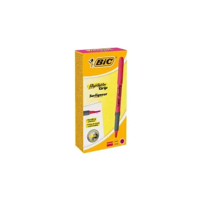 PENNARELLO FLUORESCENTE BIC Highlighter Grip Inchiostro a base d'acqua Linea 1,60 - 3,30 mm Colore ROSA 811934