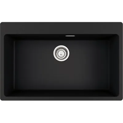 Franke Lavello una vasca Vasche Sopratop Centro MRG 610-73 FTL 114.0661.711 finitura fragranite nero da 78x50 cm