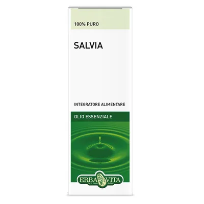 Erba Vita Olio Essenziale Salvia Integratore Antisudorazione 10 Ml
