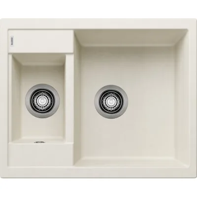 Blanco Lavello una vasca con vaschetta METRA 6 1527113 finitura soft white da 61.5x50 cm - Sopratop