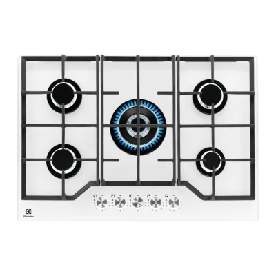 PRONTA CONSEGNA - Electrolux Piano cottura a gas KGG75362W finitura cristallo temperato bianco da 74 cm