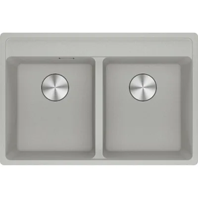 Franke: Lavello due vasche Vasche Sopratop Maris MRG 620-35-35 TL 114.0661.677 finitura fragranite alluminio da 76x51 cm