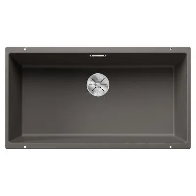 Blanco Lavello a una vasca SUBLINE 800-U Satin Gold 3527357 finitura grigio vulcano da 83x46 cm - Sottotop