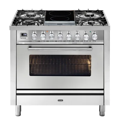 Ilve Cucina P09W Professional Plus P09IDWE3 piano cottura 4 fuochi e 2 zone induzione con dual da 90 cm - IN PROMOZIONE FINO AL 6/07
